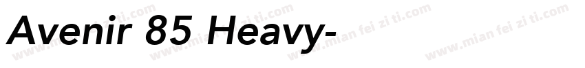 Avenir 85 Heavy字体转换